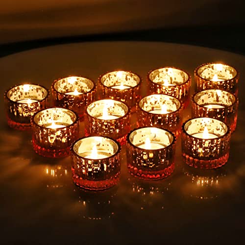 Mercury Gold Votive Candle Holders - 24pcs Christmas Decorations - VOHO