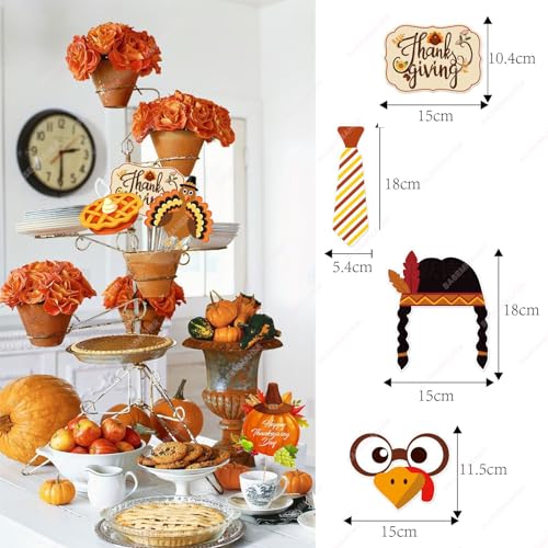25Pcs Thanksgiving Photo Booth Props Set - Fall Party Decorations & Selfie Accessories