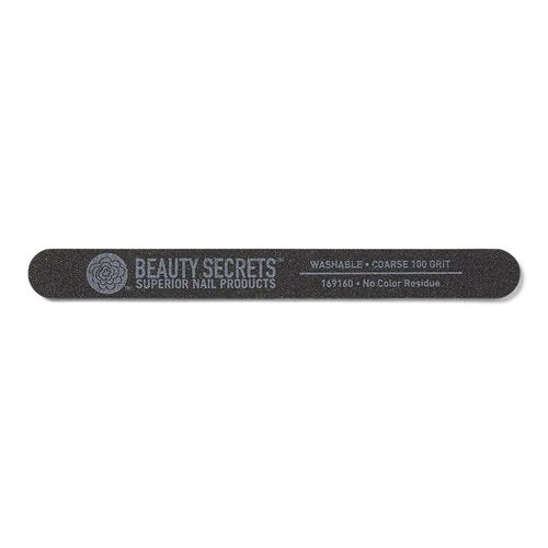 Beauty Secrets Drip & Clog Proof Nail Glue (1 Pack) Bundled with Nail File Black Coarse 100 Grit by Beauty Secrets
