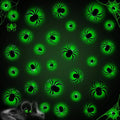 Green LED 3D Spider Halloween Decorations Set - 36pcs with 4 Sizes & Shapes