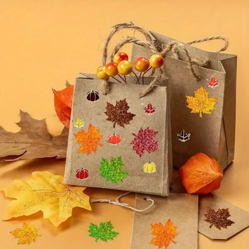 Fall Nail Charms Set with Pumpkin & Maple Leaf for Autumn Manicure - Style 9