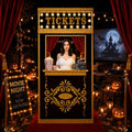 Halloween Horror Movie Night Door Banner with Ticket Booth Decor
