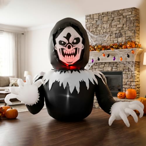 8FT Halloween Inflatable Ghost Yard Decoration with LED Lights