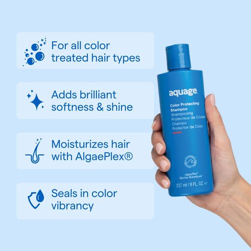 Aquage Color Protecting Shampoo - Gentle Cleansing with AlgaePlex Marine Botanicals | 12 Fl Oz