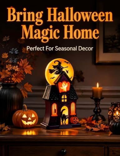 Halloween Haunted House Decorative Light USB LED Tabletop Lamp - Witch Variant