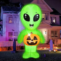 5ft Tall Inflatable Alien Halloween Decor with Pumpkin & LED Lights