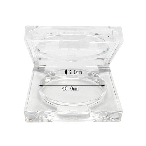 Skiennix Transparent Empty Powder Case - Refillable Cosmetic Container Jar for Makeup | 4 Pcs, 4.5g