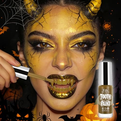 Nicotine Tooth Paint - Aged & Stained Teeth Effect Makeup, Halloween SFX, Adult Costume