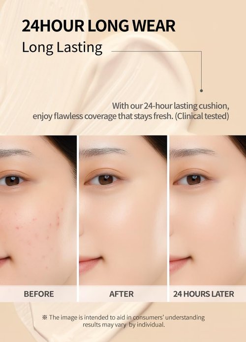 BEAUDIANI Natural Coverage – Mesh Tight Up Cushion – Korean Cushion Foundation, Semi-Matte Radiance, Long-lasting, Travel-Friendly Design (02 Light/Medium Beige)