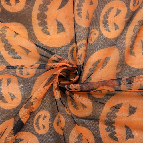 Pumpkin Orange Halloween Table Runner 29x120 Inch Fall Tulle - 1 Pack