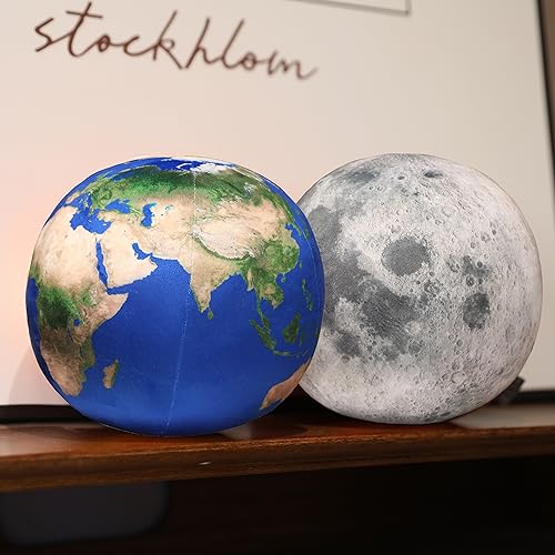 Earth and Moon Plush Pillow Set - 10 Inch Space Plush Toys for Kids & Decor - Variation of THIS Listing