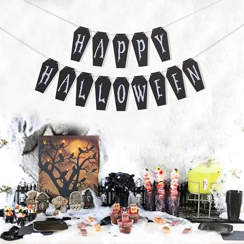 Halloween Coffin Banner - Spooky Party Decorations for Halloween