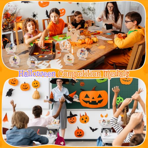 Halloween Acrylic Trophy Set - 12 Awards for Costume Contest - Kids & Adults - Geelin Variation