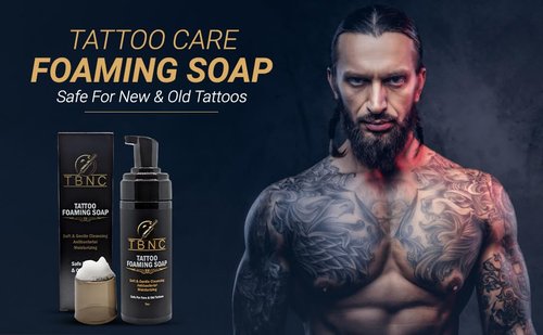 TBNC Tattoo Foaming Soap, Fragrance-free, Antibacterial, with Aloe Vera & Chamomile