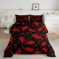 Halloween Bat Bedding Set Full Size Cartoon Animal Comforter with Glitter Stars - Multi 43