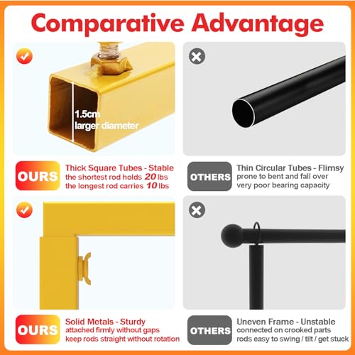 Gold Over The Table Rod Stand with Clamps - Adjustable Table Arch for Events