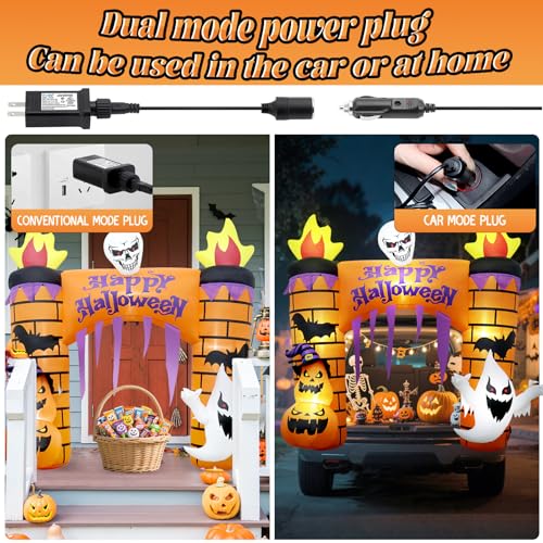 5.2FT Halloween Inflatable Archway for Trunk or Treat Car Decorations - Spooky Yard & Entrance Decor