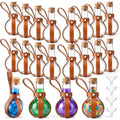 20 Pack 3oz Plastic Potion Bottles with Leather Cases & Corks - Medieval Theme