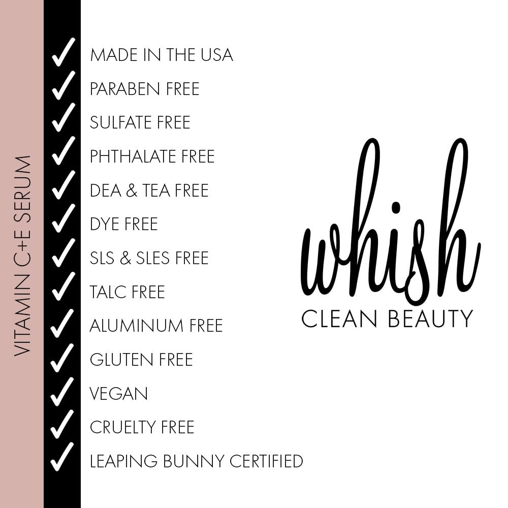 Whish Bakuchiol Retinol Face Serum - Korean Plant-Based Anti-Aging Formula with Vitamin C & E | 1oz
