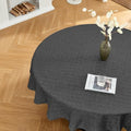 Waterproof Charcoal Grey Rectangle Table Cloth 107" for Indoor & Outdoor Use - BALCONY & FALCON