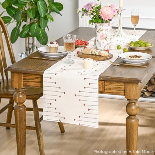 Caramel Boho Table Runner 12x48 Inch Farmhouse Rustic Kitchen Decor