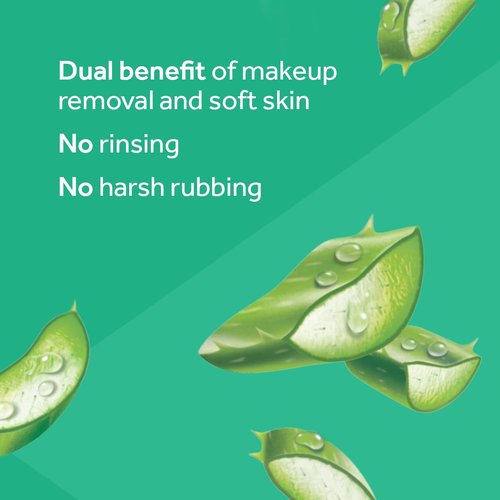 Pond's Vitamin Micellar Wipes - Hydrating Aloe Vera for Dry Skin | Removes Waterproof Makeup, 25 Wipes (Pack of 2)