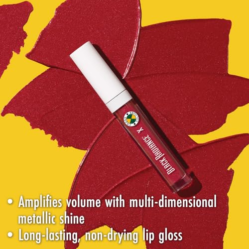 Liquid Lipstick Vixen Red - Moisture-Rich Metallic Gloss with Micro Glitter