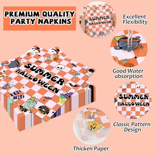 96PCS Summer Halloween Hippie Party Supplies Set Plates Napkins Cutlery for 24 Guests