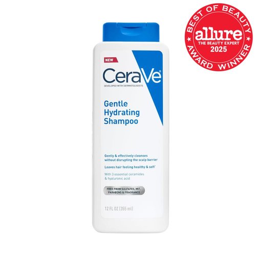 CeraVe Gentle Hydrating Shampoo - Soft, Healthy Hair with Ceramides & Niacinamide | 12 Oz, Sulfate-Free