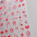 Halloween Nail Stickers 3D Self-Adhesive Spider Web with Rhinestones - Pumpkin-11 Variation