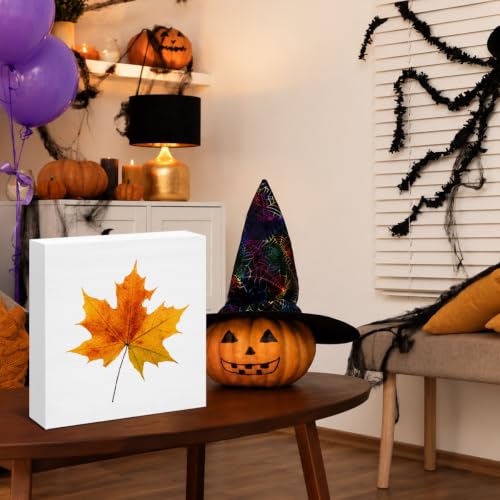 Fall Decor Rustic Maple Leaf Wooden Sign - Sign-18 Autumn Thanksgiving