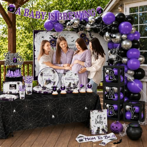 Halloween Baby Shower Decorations Set 265pcs for Gender Reveal Party