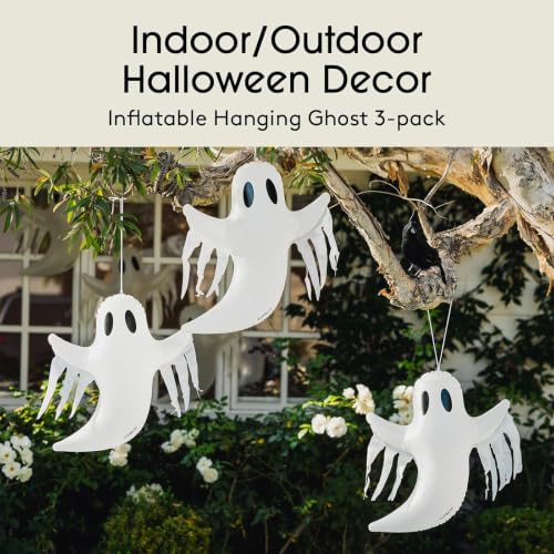 Inflatable Hanging Ghost Halloween Decorations 3-Pack for Indoor & Outdoor Use