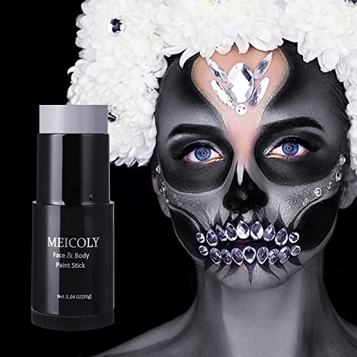 Gray Face Body Paint Stick - Waterproof, Sweatproof, Full Coverage for Halloween & Cosplay - 1.06 Oz