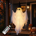 5FT Outdoor Swirling Ghost Halloween Decor with Hat & Remote Control - Sibling Variation 2
