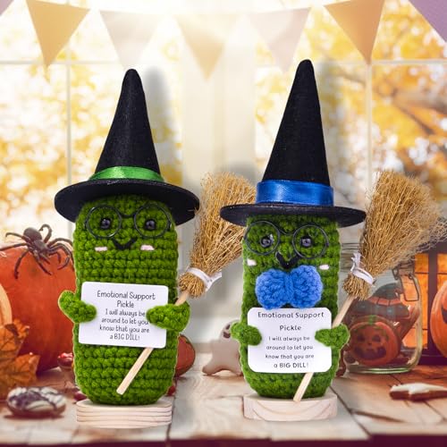 Halloween Emotional Support Cucumber Witch Hat - D-Cucumber Variation
