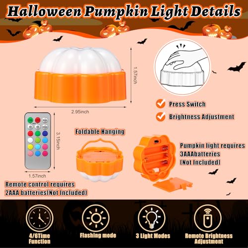 Halloween Pumpkin Carving Kit with 13 Stainless Steel Tools, 4 LED Lights & 18 Stencils