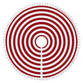 Christmas Tree Skirt 48 Inch Red White Rings with Pom Pom Trim - HOHOTIME Variation