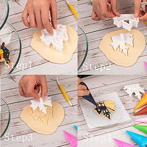Halloween Cookie Cutter Tombstone with Plunger Stamp - 3.5 Inch Dump Tombstone