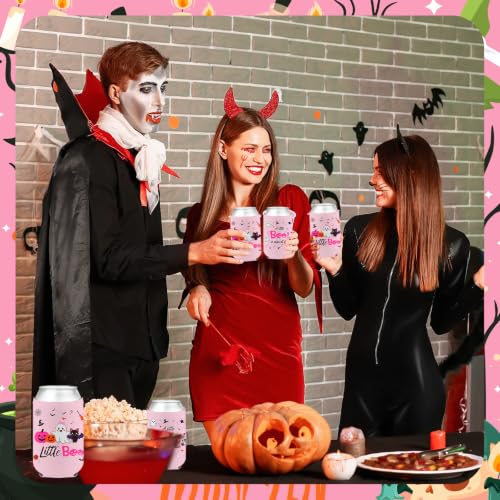 Pink Baby Shower Cup Sleeves - Halloween Ghost &