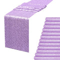 Lavender Sequin Table Runner 12 Pack - 12''x72'' Glitter Tablecloth
