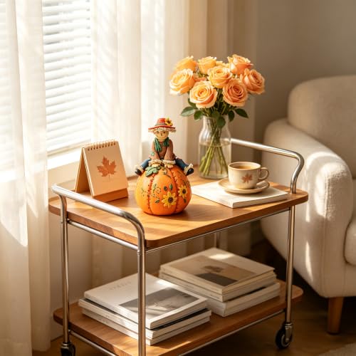 Folmywy Fall Thanksgiving Pumpkin Scarecrow Decor - Resin Figurines - Scarecrow Variation