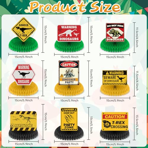 Dinosaur Party Decorations Honeycomb Centerpieces - Dinosaur Variation
