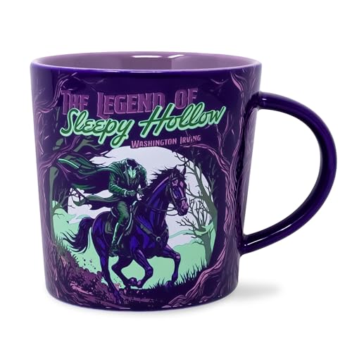 14 oz Ceramic Coffee Mug with Gothic Sleepy Hollow Design - Perfect for Book Lovers