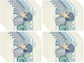 Sea Shell Starfish Placemats Set of 4 - 12x18 Inch Beige Ocean Table Decor