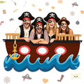 Pirate Party Decorations Kit with Large Ship Backdrop, Hats & Props for Birthday Halloween Events