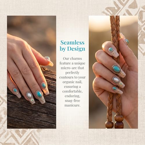 Turquoise 3D Flower Nail Charms - Mix Color Rhinestones for Nail Art, 20pcs