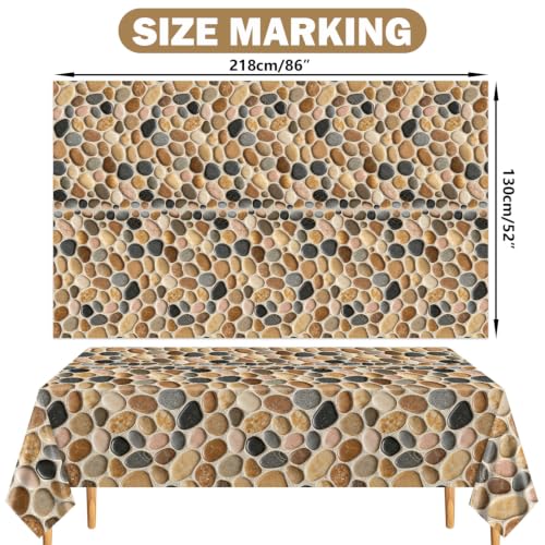 Stone Rock Party Tablecloth Set - Medieval Halloween Birthday Decorations