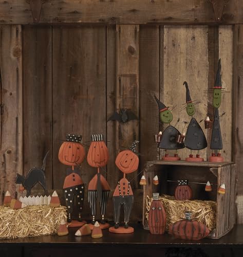 Primitive Wooden Candy Corn Decor Set of 6 Halloween Primitive Design