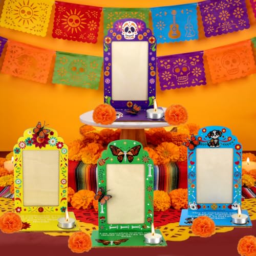 Medium Day of the Dead Altar Picture Frame Set - Vertical, Mexican Style, 8.5x6.3in